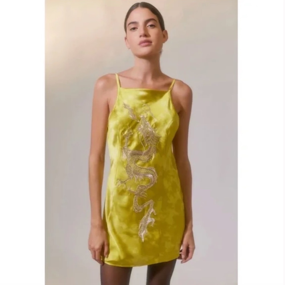 Urban Outfitters - UO Bird Song Satin Mini Dress - NWOT